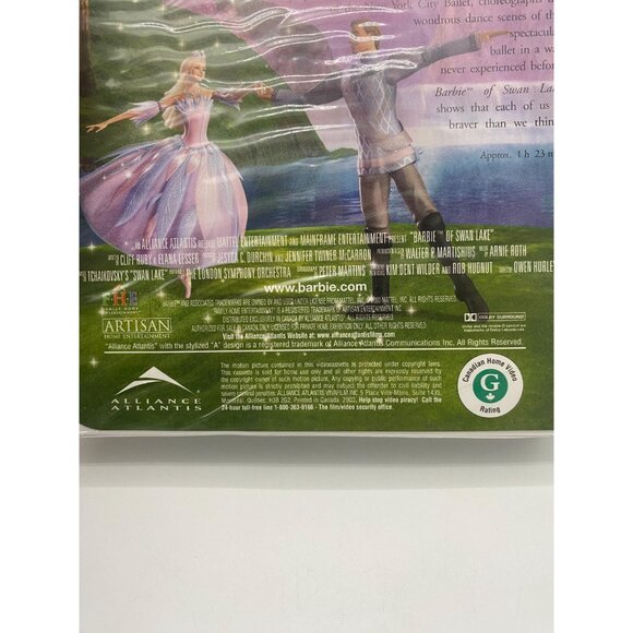 Vintage 2003 Barbie of Swan Lake VHS: Animated Ballet Movie for Collectors - Picture 5 of 5